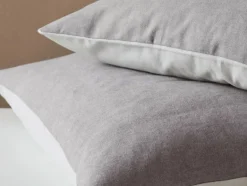 Grüne Erde Kissenüberzug ALMIN, taupe, 80 x 80 cm, 100 % Baumwolle, Edelflanell, GOTS