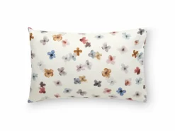 Grüne Erde Kissenüberzug ELODIE, aquarell, 40 x 60 cm, 100 % Baumwolle, Satin, GOTS