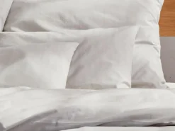 Grüne Erde Kissenüberzug FABIA Pur, stein, 40 x 60 cm, 100 % Baumwolle, Chambray, GOTS