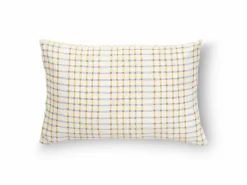 Grüne Erde Kissenüberzug JEMMA Pur, hellblau/vanillegelb, 40 x 60 cm, 100 % Baumwolle, Satin, GOTS