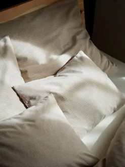 Grüne Erde Kissenüberzug LUCA, sandmelange, 40 x 60 cm, 100 % Baumwolle, Edelflanell, GOTS