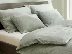 Grüne Erde Kissenüberzug ORLANDO, , 40 x 60 cm, 60 % Leinen/40 % Baumwolle, Seersucker, GOTS