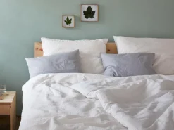 Grüne Erde Kissenüberzug ORLANDO, , 40 x 60 cm, 60 % Leinen/40 % Baumwolle, Seersucker, GOTS