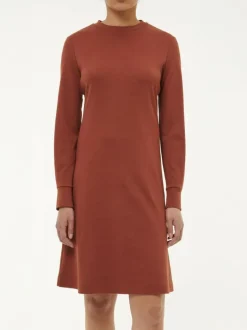 Grüne Erde Kleid aus Bio Baumwolle, 76 mahagoni, 38, GOTS