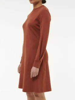 Grüne Erde Kleid aus Bio Baumwolle, 76 mahagoni, 38, GOTS