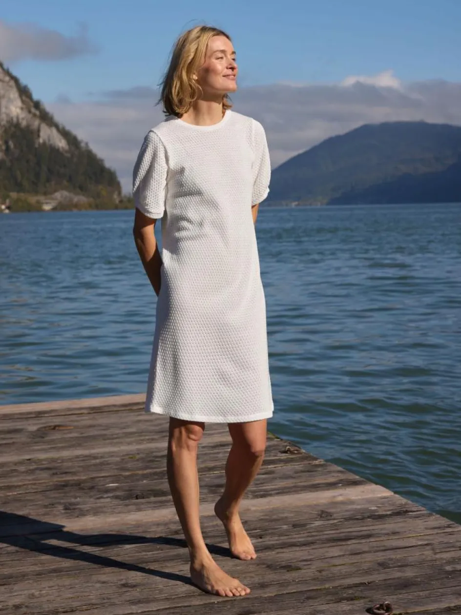 Grüne Erde Kleid aus Bio Baumwolle, 12 offwhite, S, GOTS