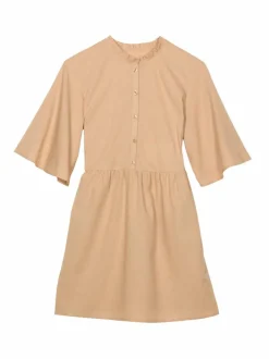 Grüne Erde Kleid aus Bio-Baumwolle und Leinen, , 38, GOTS