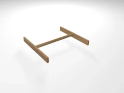 Grüne Erde Kleiderschrank Tenso, Kleiderstange inkl. 2 Stk. Halterungen, B=57,5cm,