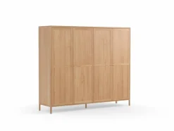 Grüne Erde Kleiderschrank Tenso, 4-türig, Holz,