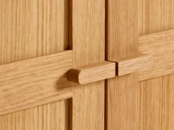 Grüne Erde Kleiderschrank Tenso, 4-türig, Holz,