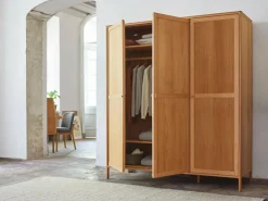 Grüne Erde Kleiderschrank Tenso, 3-türig, Holz,