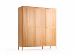 Grüne Erde Kleiderschrank Tenso, 3-türig, Holz,