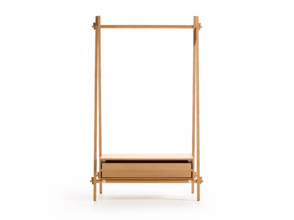 Grüne Erde Kleiderständer Jukai Pur, mit Box und Lade,