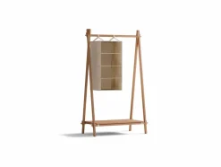 Grüne Erde Kleiderständer Jukai Pur, mit Ablageboard und Hängefächer,