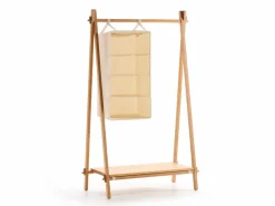 Grüne Erde Kleiderständer Jukai Pur, mit Ablageboard und Hängefächer,