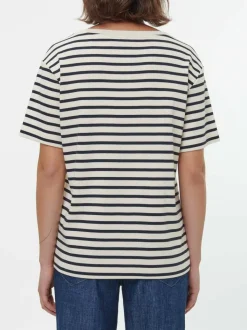 Grüne Erde Kurzarmshirt aus Bio-Baumwolle, 55 navy/offwhite ringel, 38, GOTS