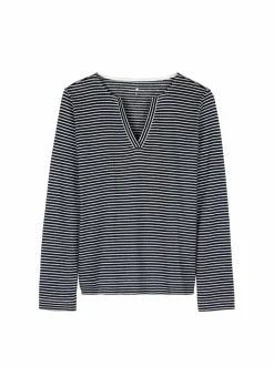 Grüne Erde Langarmshirt aus Bio Leinen/Baumwolle, , 38, GOTS