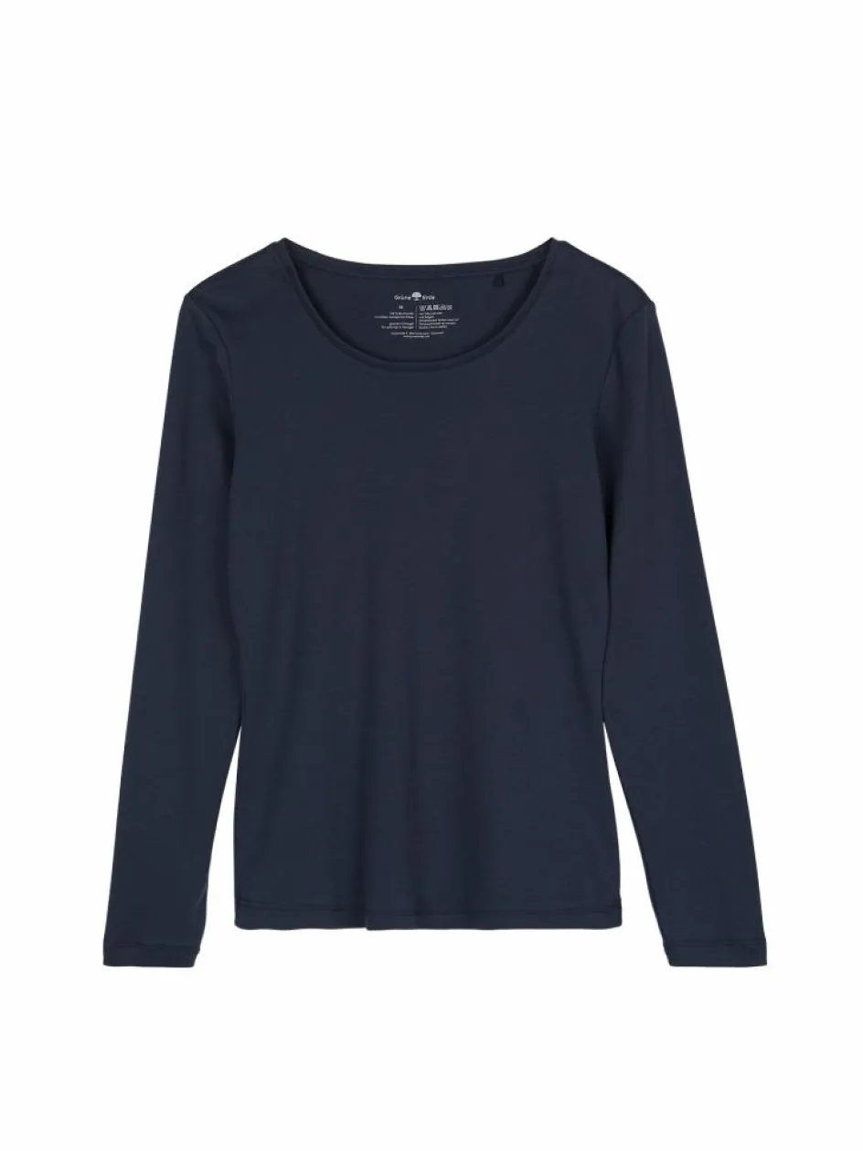 Grüne Erde Langarmshirt aus Bio-Baumwolle, , 38, GOTS