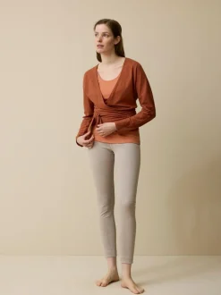 Grüne Erde Langarm-Wickelshirt aus Bio Baumwolle/Hanf, , 36, GOTS