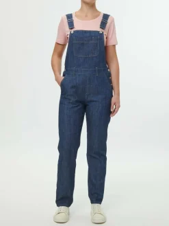 Grüne Erde Latzhose aus Bio-Baumwolle, 36 dark denim, 38, GOTS