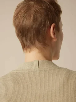 Grüne Erde Mantel aus Bio-Baumwolle und Leinen, 46 light khaki, S, GOTS