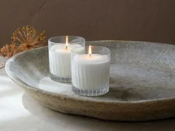 Grüne Erde Natürliche Duftkerze SONNENKIND im Trinkglas mit Rillenschliff, ø 8,5 cm, H 9 cm