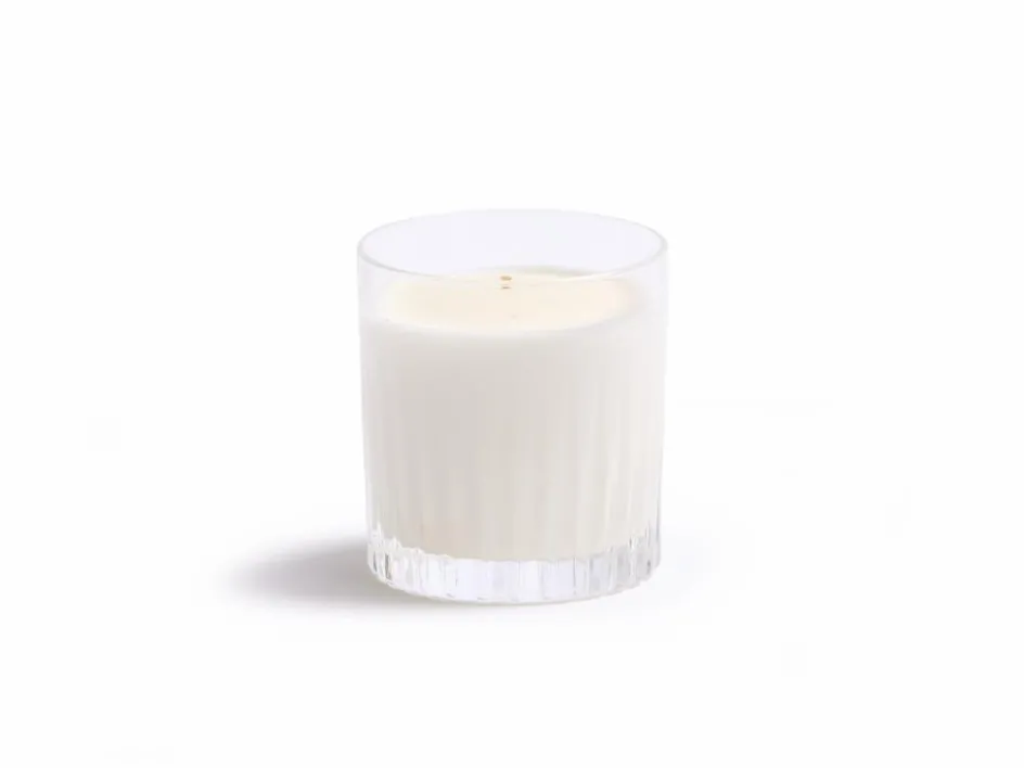 Grüne Erde Natürliche Duftkerze TAGTRÄUMER im Trinkglas mit Rillenschliff, ø 8,5 cm, H 9 cm