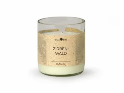 Grüne Erde Natürliche Rapswachskerze ZIRBENWALD im rezyklierten Glas, Baumwolldocht, 325 ml, H 9,5 cm, ø 8,5 cm