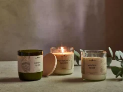 Grüne Erde Natürliche Rapswachskerze WINTERREISE im rezyklierten Glas, Baumwolldocht, 325 ml, H 9,5 cm, ø 8,5 cm