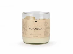 Grüne Erde Natürliche Rapswachskerze BERGNEBEL im rezyklierten Glas, Baumwolldocht, 325 ml, H 9,5 cm, ø 8,5 cm