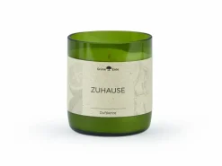 Grüne Erde Natürliche Rapswachskerze ZUHAUSE im rezyklierten Glas, Baumwolldocht, 325 ml, H 9,5 cm, ø 8,5 cm