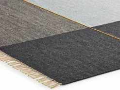 Grüne Erde OUTLET - Wollteppich Kelim Mata, Kiesel/Natur, 200 x 300 cm