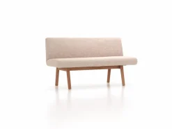 Grüne Erde Polsterbank Ketil, Sitzbreite 160cm, mit Bezug Wollstoff Stavang Haselnuss (65), Eiche