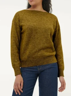 Grüne Erde Pullover aus Alpakawolle, , S