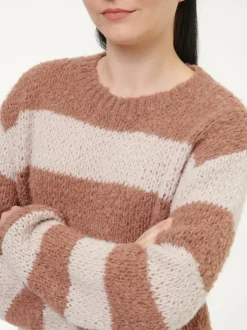 Grüne Erde Pullover aus Alpakawolle, 72 rosenholz, S