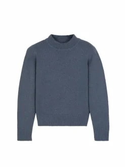 Grüne Erde Pullover aus Alpakawolle, 37 stahlblau, M