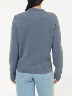 Grüne Erde Pullover aus Alpakawolle, 37 stahlblau, M