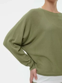 Grüne Erde Pullover aus Bio-Baumwolle, 43 olivgrün, S, GOTS