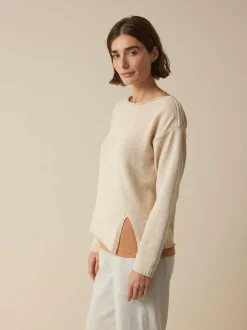 Grüne Erde Pullover aus Bio-Baumwolle und Leinen, , L, GOTS