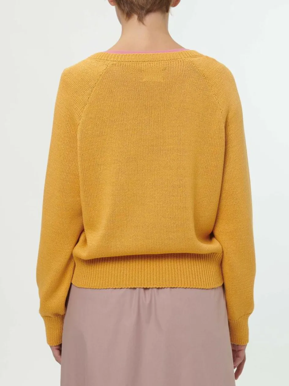 Grüne Erde Pullover aus Bio-Baumwolle, 24 honiggelb, S, GOTS