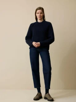 Grüne Erde Pullover aus Bio-Wolle, 39 dunkelblau, S, GOTS