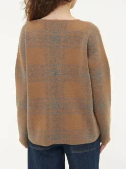 Grüne Erde Pullover aus Yak und Kamelhaar, 70 yak jacquard/karo, S