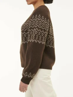 Grüne Erde Pullover aus Yakhaar, 67 espresso, S