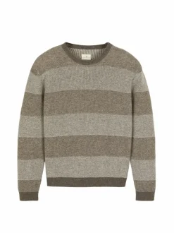 Grüne Erde Pullover aus Yakhaar und Schafwolle, 66 yak mix natur/hasel, S