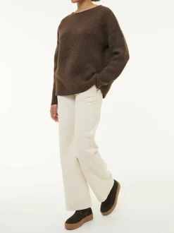 Grüne Erde Pullover aus Yakwolle, 80 yak fischgrat, S