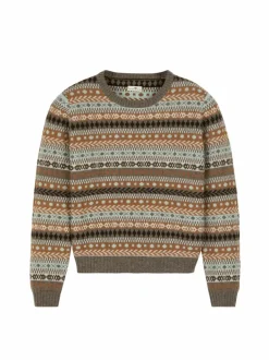 Grüne Erde Pullover aus Yakwolle, Wolle und Kamelhaar, , S