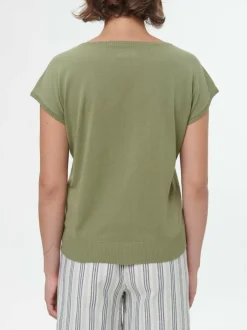 Grüne Erde Pullunder aus Bio-Baumwolle, 43 olivgrün, S, GOTS