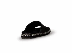 Grüne Erde Riemchensandale aus Bio Leder, 01 schwarz, 38