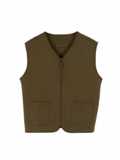 Grüne Erde Ärmellose Jacke aus Bio-Baumwolle, 52 cactus, S, GOTS