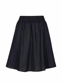 Grüne Erde Rock aus Bio-Baumwolle und Leinen, , 38, GOTS